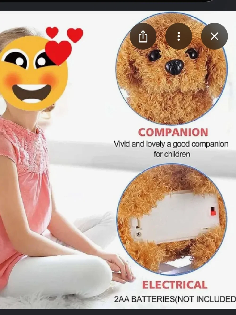 Brown Toy Poodle Electronic Walking Dog birthday soft cute barking wagging puppy
